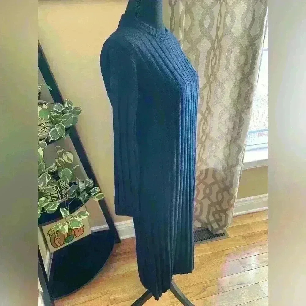 Madewell Resourced Ribbed Midi Black Wool Blend Sweater Dress Womens Sz XXS READ - Picture 3 of 13